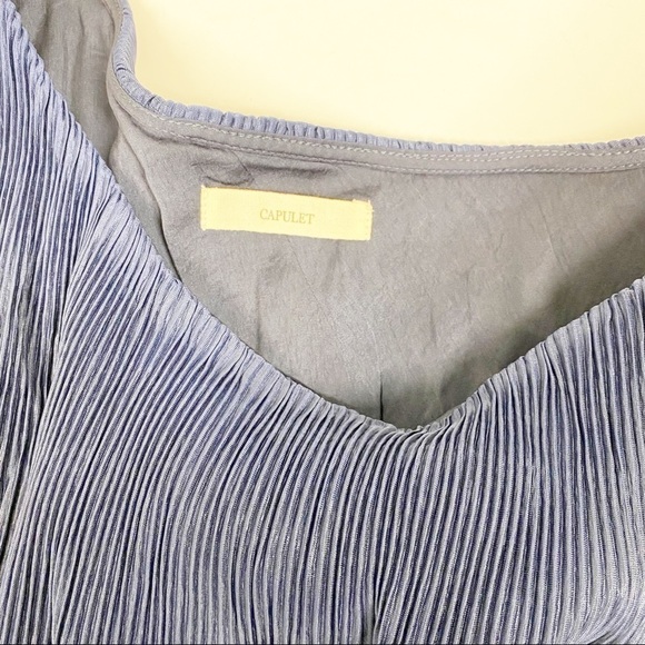 Revolve Capulet Navy One Shoulder Ruffle Top NWT L - Picture 6 of 7